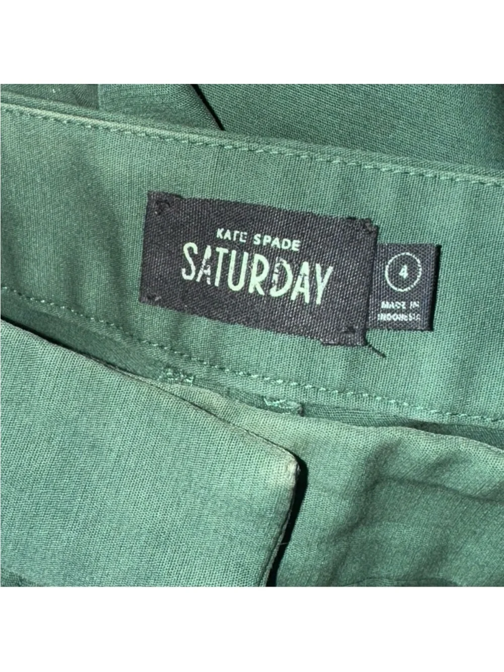 Kate Spade Saturday Green Trouser Style Straight Leg Pants Size 4
